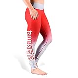 KLEW NBA Houston Rocketsグラデーションプリントレギンス XL レッド