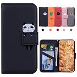 Kedic Google Pixel 8a ケース 手帳型 Pixel 8a 携帯ケース Pixel 8a カバー 可愛い グーグル ピクセル8a ケース ぴくせる8a 手帳型ケース カード収納 財布付き カードホル スタンド機能 Google Pixel 8a スマホケース Pixel8a ケース かわいい 動物柄 薄型 防水 ノート型 男女兼用 (黒)