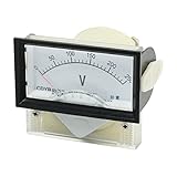 uxcell アナログボルト電圧測定　電圧計　85C17パネルメータDC 0-250V　ホワイト　クリア