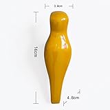 LIANGJUN スカーフウォールマウントコートラックフックベッドルームリビングルームパック5、9色可、3.9X14X4.8cm ( 色 : イエロー いえろ゜ )