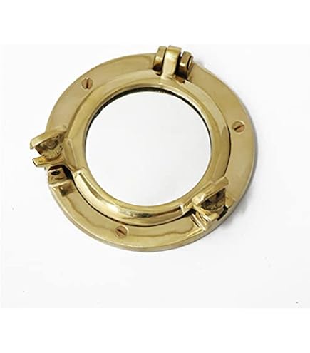 Amazon.co.jp: (丸窓 PORTHOLE ミラー)(LIM010-AN) アンティーク 茶色