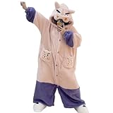 [MTKCNTL] 豚 きぐるみパジャマ レディース 大きいサイズ 着る毛布 着ぐるみパジャマ ぶた 動物 大人用 フランネル フード付き 長袖 ロンパース ルームウェア オーバーオール ふわふわ もこもこ 秋冬 部屋着 室内着 柔らかい 暖かい (JP, アルファベット, 4XL, ピンク)
