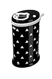 Ubbi Steel Diaper Pail, Black Triangles by Ubbi