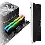 EZDIY-FAB 新しいバージョン RGB RAM 冷却 メモリヒートシンク アドレサブル RGB LED機能搭載 (デスクトップ オーバークロックPC用 メモリ)-黒い 1本1セット [PI061]