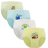 JIEYAベビー幼児リトルボーイズ4パックパンツアンダーウェア漫画プリントアソートカラー (150(6～7歳 ))