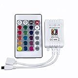 ILS - DC12-24V RGBW / RGB Bluetooth LED Controller 24Key IR Remote Control For LED Strip