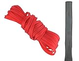 Huaha 32.8 Ftペット拡張可能な編組Sleeving & 1.6ft熱収縮tubing-soft、耐食性、耐摩耗性32.8 Ft Diameter 1/4" レッド HUAHA-BSR004
