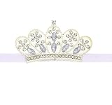 フローラルFall Baby Girlsクリスタルパールクリスタルクラウンプリンセスヘッドバンド新生児用写真小道具幼児用by-34 カラー: シルバー