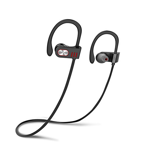 Bluetooth イヤホン 無線のイヤホンの耳栓式IPX4防水、優良な音声、低音ノイズとエルゴデザインはスポーツに適合する、8時間の放送時間、マイク音量のコントロールキ-付き