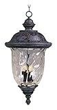 Maxim Lighting 3427WGOB Carriage House DC 3-Light Outdoor Hanging Lantern, Oriental Bronze Finish [並
