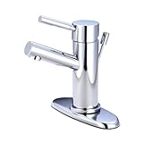Kingston Brass KS8421DL Single Handle 4 in. Centerset Lavatory Faucet with Brass Pop-up & Optional D