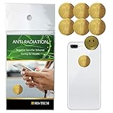 HD-TECH 電磁波カット 5G対応 99.99%遮断 電磁波防止シール スマホ ステッカー 携帯電話 (６枚入り+おまけ１枚)