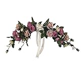 adeeingクラシック人工シミュレーションローズ花のつるホームドアまぐさ部屋ガーデン装飾 55*10cm WEDDING*LCP-338