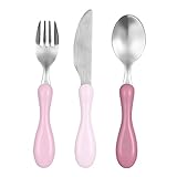 sebra セバ ベビー & キッズ カラトリーセット スプーン フォーク ナイフ 3点セット PINK ピンク