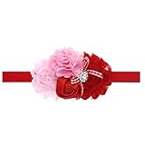 Zhhlaixing ベビー小物 Christmas Baby Girls Kids Embroidery Sequins Bowknot Headband Hairband Flower Hair 