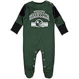 Michigan State SpartansチームBeliever Onesie長袖スリー グリーン