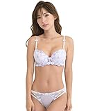 Smile LaLa パープル C85 レディース ブラ ブラジャー ショーツ 下着 上下 セット 女性 パッド有り ランジェリー 型崩れしない 可愛い下着上下セット 下着セットギャル おしゃれな下着 レディー じょせい下着セット かわいいランジェリー レディースインナーセット ランジェリーセット 可愛いブラジャーショーツセット 女性用ブラジャー3/4カップセット ブラジャーストラップ取り外し