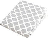 Kushies Baby Change Pad Fitted Sheet, Grey Lattice by Kushies