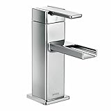 Moen S6705 90-Degree One-Handle Low Arc Bathroom Faucet, Chrome [並行輸入品]