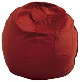 Fun Furnishings Large Beanbag, Red Micro Suede [並行輸入品]