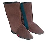 「GeBaoZhen」火の粉を防げ 溶接用 靴カバー 溶接足カバー 革 1双入り パイク溶接保護具 作業シューズカバー 作業用フィードカバー （グレー）