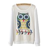 STARファッション印刷Cute Owlスウェットシャツカジュアルプルオーバートップス