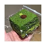 スクイーズめろジョイ スクイーズスクイーズケーキおもちゃ｜水感スクイーズでストレス解消&癒し万能アイテム｜ぷるるん弾力質感＆低反発ソフト握り心地｜伸縮自在 子ども大人両用 お祝い・パーティー贈り物に最適 (抹茶トースト)