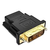 TRkin HDMI DVI変換アダプタオス-メスDVI-D 24+1,080 PメッキコネクタHDMI DVI 24ピン中継プラグ（ブラック）