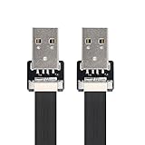 xiwai 2m USB 2.0 Type-A オス - Type-A オス データ フラット スリム FPC ケーブル FPV & ディスク & スキャナー & プリンター用