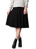 Angeliebe エンジェリーベ マタニティ フィット フレア ミドル 丈 スカート 産前 産後 対応 妊婦服 S 〜 M ブラック 20332 20332101