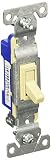 Leviton 204 – 01451-icp Single Pole静かなトグルスイッチ120ボルトアイボリー( 10個パック)