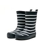 長靴 レインブーツ 子供レインシューズ ガールズ防水シューズ ボーイズ防水シューズ キッズ ジュニア長靴 ネイビーブルー 28ｃｍ