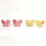 スウィートキス　和柄 蝶 ベビー ゴム セット(ピンク・黄色) 浴衣に　着物に　お出かけに　かわいく　安全です