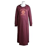 授乳服 マタニティ パーカーワンピース スウェット 授乳口付 長袖 マキシワンピース ワイン-M7811 L