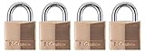 Master Lock 140Q Solid Brass Keyed Alike Padlock with 1-9/16-inch Wide Body and 7/8-inch Shackle, 4-