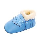 ユニセックスベビー新生児冬のアンチタッセルスノーブーツカジュアルファーストシューズをスリップ (12-18ヶ月, 紺碧)