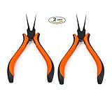 Ploarnovo ミニ 電子ペンチ 先細ラジオペンチ プライヤー 　ニッパー　(オレンジ) (2)