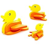 POTOJP 木製パズル 小さな立体パズ 立体の木製組立キット　アヒル(19種類動物展開)　 Mini 3D Puzzle Kids Educational Funny Toy　積み木　木のおもちゃ 