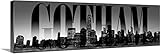 円キャプチャプレミアムシックラップキャンバス壁アート印刷題名New York City Skyline、Gotham、透明オーバーレイ 36" x 12" 2441485_24_36x12_none