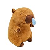 鼻水カピバラ ぬいぐるみ カピバラ君のぬいぐるみ かわいい 抱き枕 人形 寝ている人形 カピバラのぬいぐるみ ぬいぐるみの抱き枕 カピバラのぬいぐるみの抱き枕 (50CM,鼻水カピバラ)