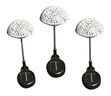 SOLAscape SN-SK-GS Solar Powered Color-Changing Mirrored Glitter-Glass Mosaic Mushroom Path Lights, 