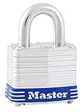 Master Lock(マスターロック) 積層ラミネート シリンダー式南京錠 40mm 4本キー 3JAD