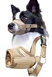 ETLIFE 犬 口輪 中型犬 大型犬 【獣医師監修 優しく包む口輪】 メッシュ生地 噛みつき防止 犬用口輪 犬用マズル 犬の口輪 犬のマズル マズル マズルガード マズルカバー (Mサイズ)