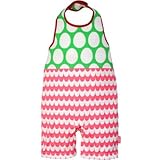 (ビブパ)BIBPA グリーン&ピンク EGG&WAVE エッグ&ウェーブ ビブ+ロンパース