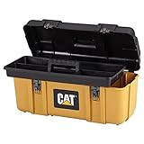 Cat CAT-P20B-S Plastic Portable Tool Box, 20" W, Caterpillar Yellow/Black [並行輸入品]