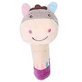 SODIAL 1個ソフトPlush Rattle Grasping Appease動物BB Hand Puppet doll for Infants幼児用赤ちゃん教育おもちゃDonkey
