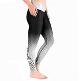 KLEW NHL Los Angeles Kingsレディースグラデーションプリントレギンス、ブラック、ミディアム