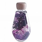 フェリナス ハーバリウム 木製キャップ付きしずく瓶(１本) パープル(紫) 系 胴径73mm 高さ136mm purple-wood