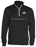 NCAA Missouri TigersメンズOVB Quarter Zip Poly Fleece、ブラック、XXLサイズ
