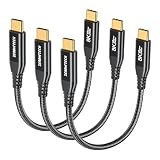 ZeroneTeck 40Gbps USB Cケーブル 1フィート 3本パック